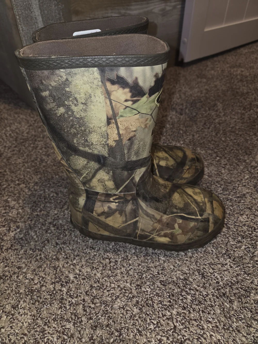 LaCrosse Kids Camo Waterproof Rain Boots - Brown/Green